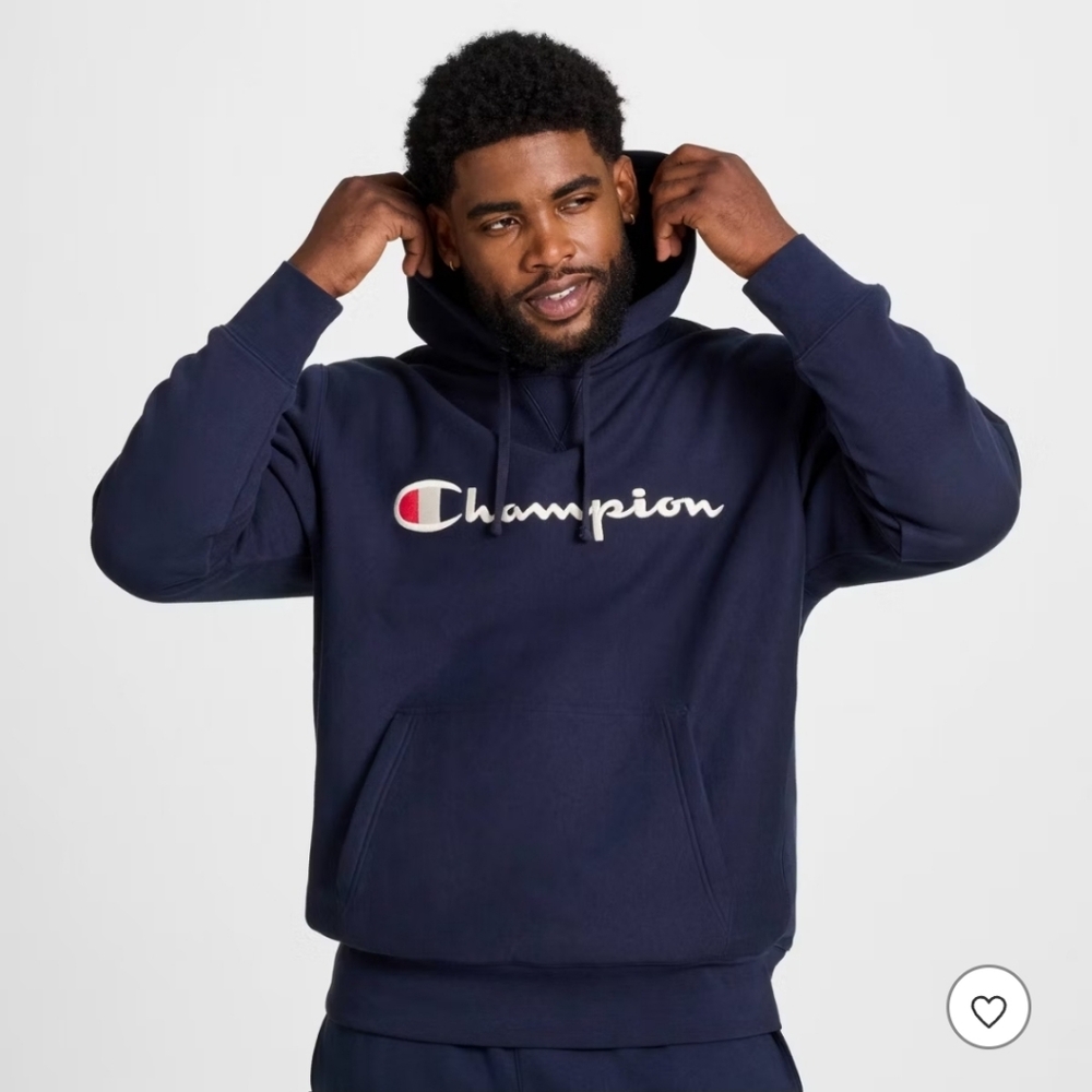Champion Men's Dark Blue Hoodie